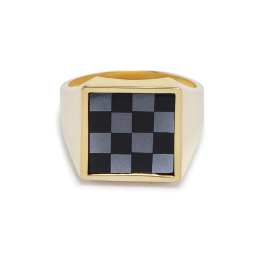 Tarin Thomas Samuel Mini Ring - Onyx & Hermatite