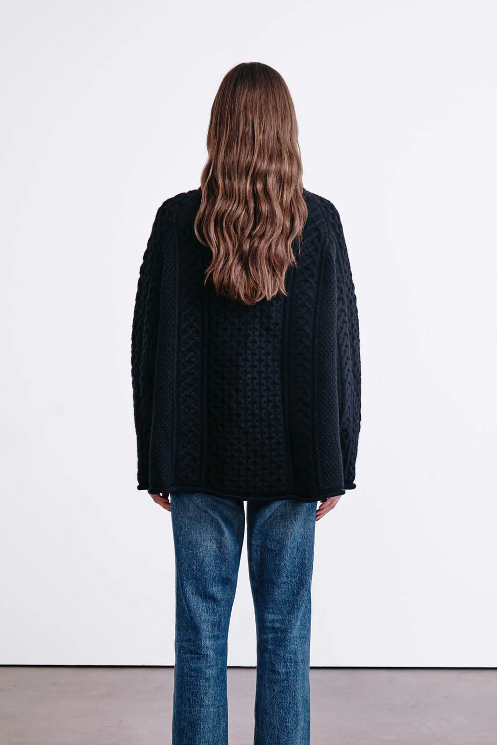 Elin Fisherman Sweater - Black
