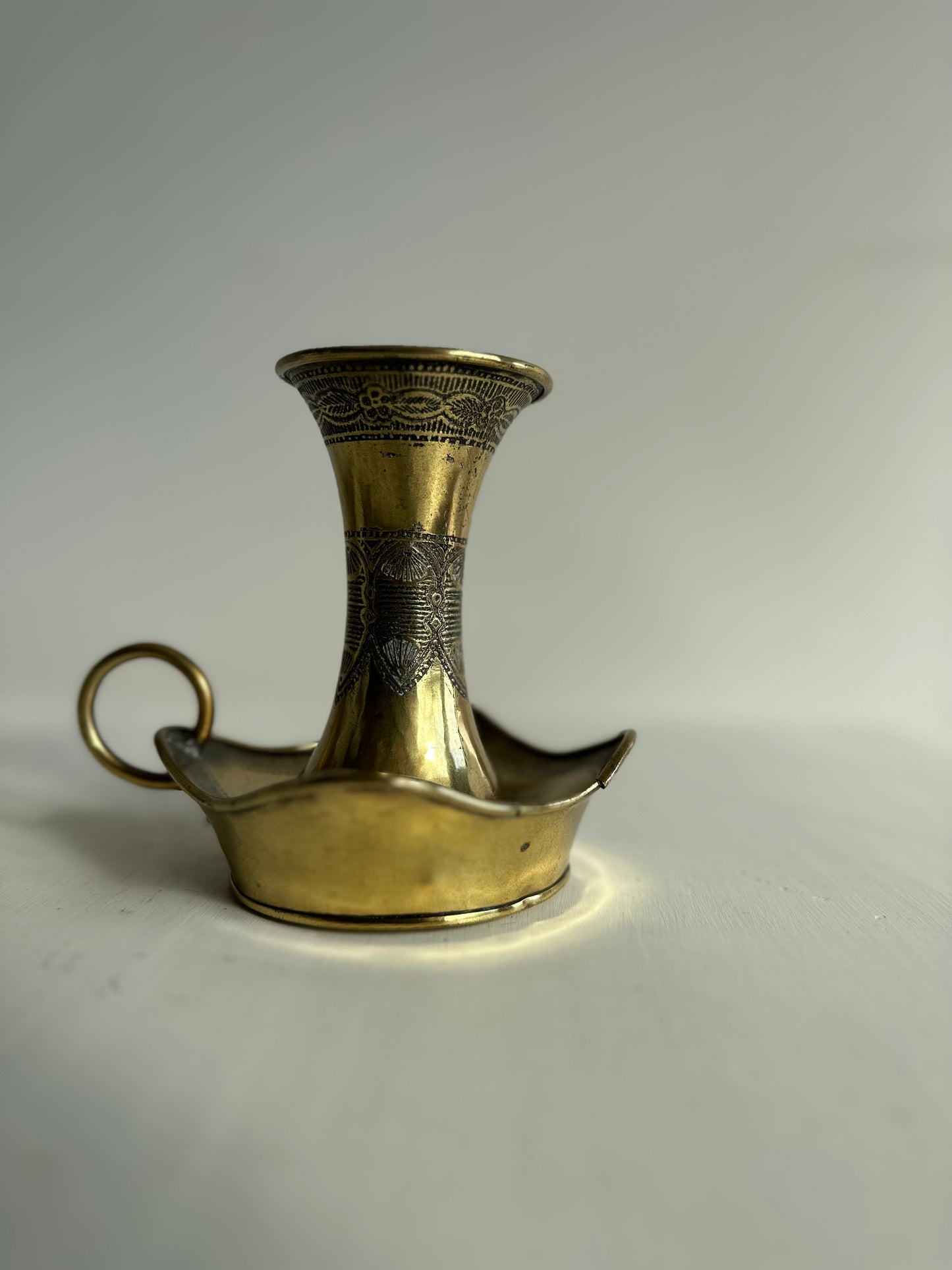 Brass Candle Holder - Victorian Base