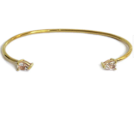 Madison Cuff-White Topaz Brass