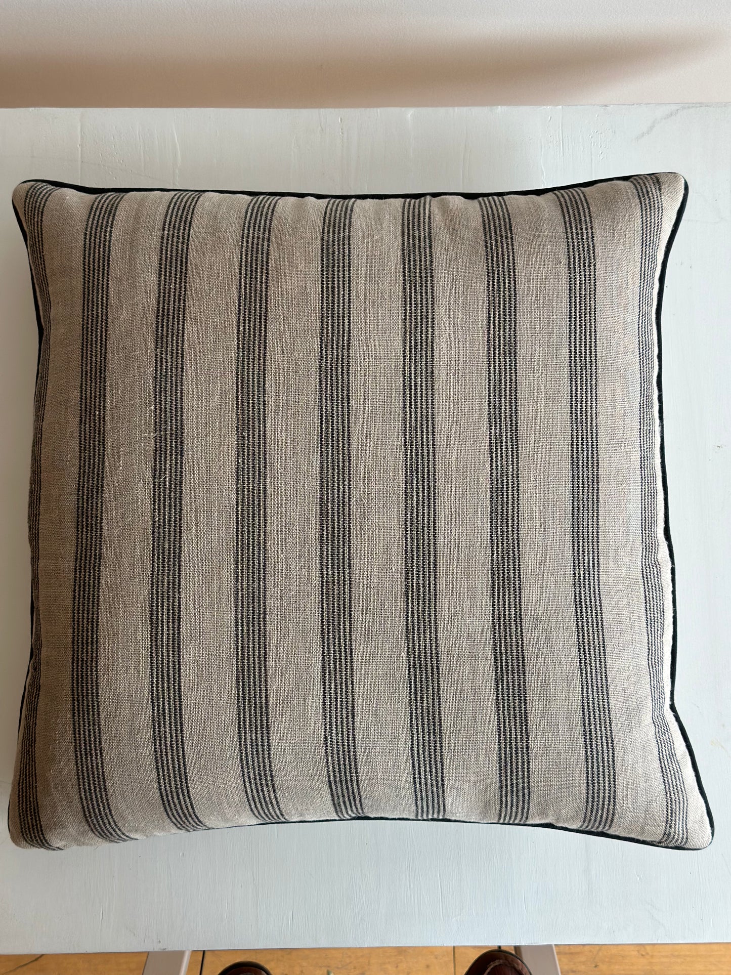 Linen Black Stripe Pillow Case