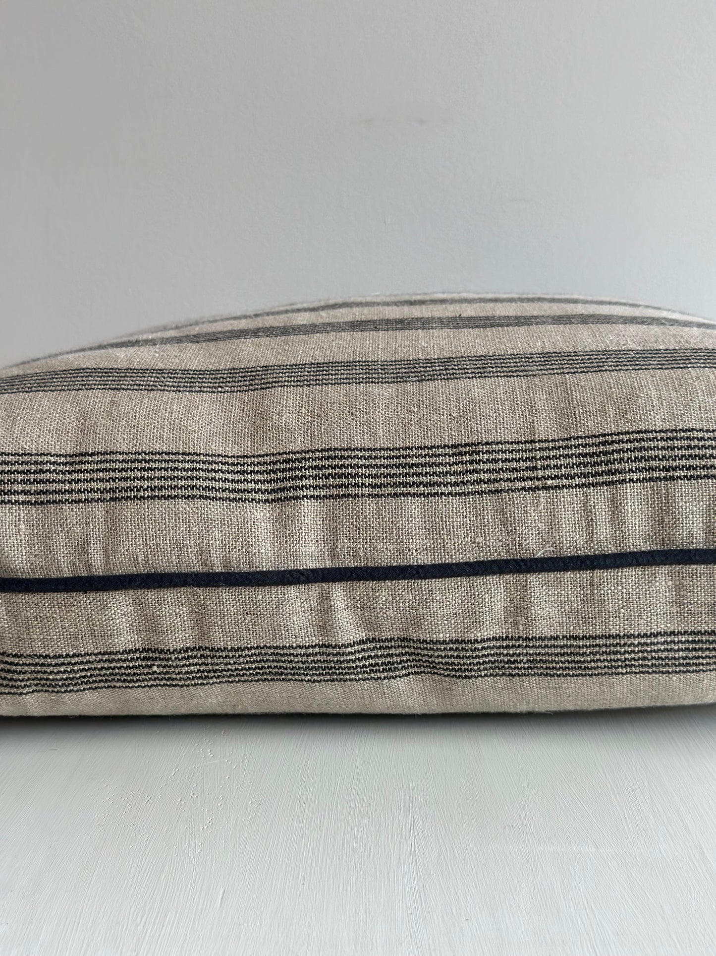 Linen Black Stripe Pillow Case