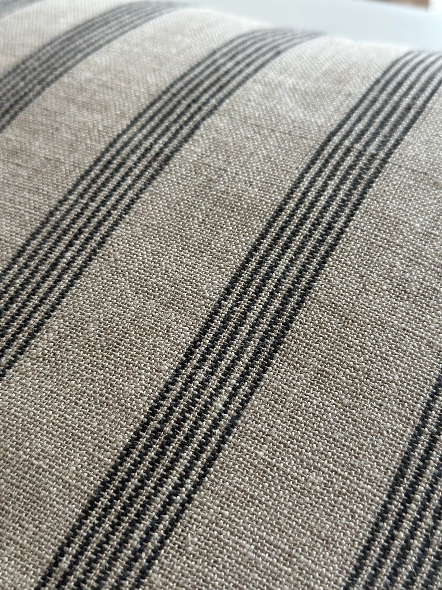 Linen Black Stripe Pillow Case