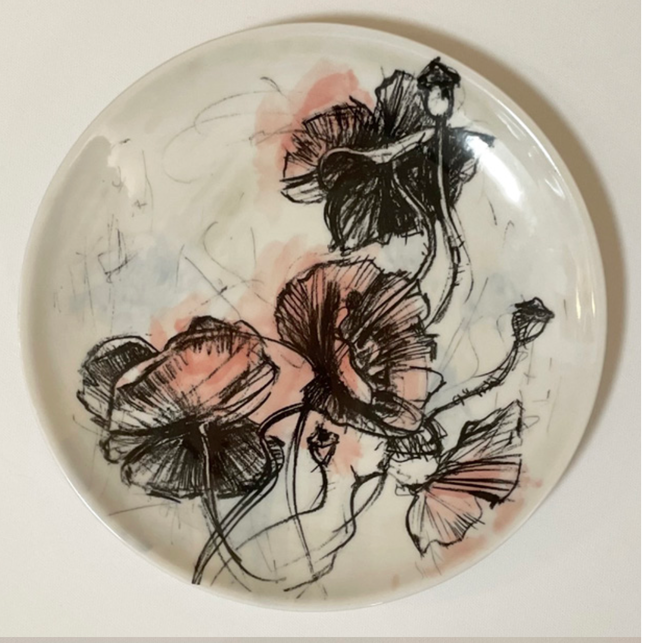 Poppies 10" Ceramic Plate