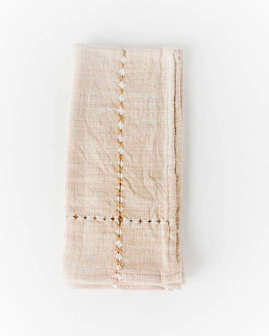 Cream Pulled Napkin Set (4pc)