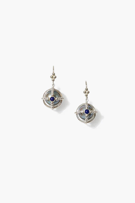 Charlotte Earrings Grey Pearl