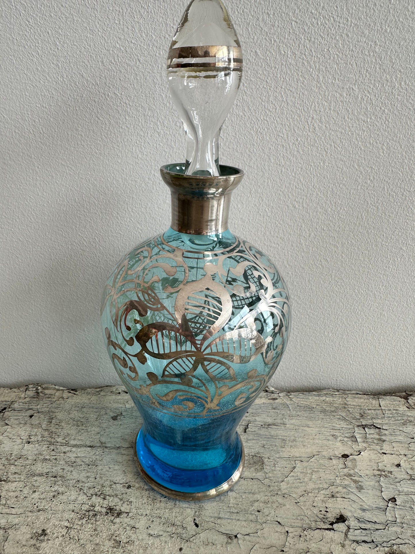 Turquoise Blue Decanter & Shot Glass Set