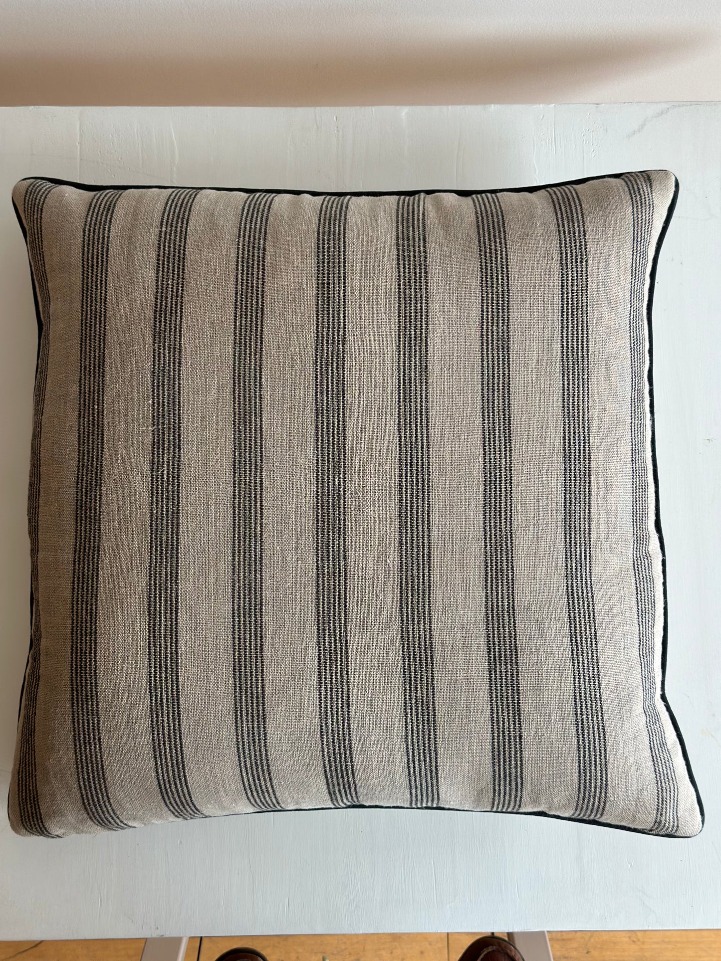 Linen Black Stripe Pillow