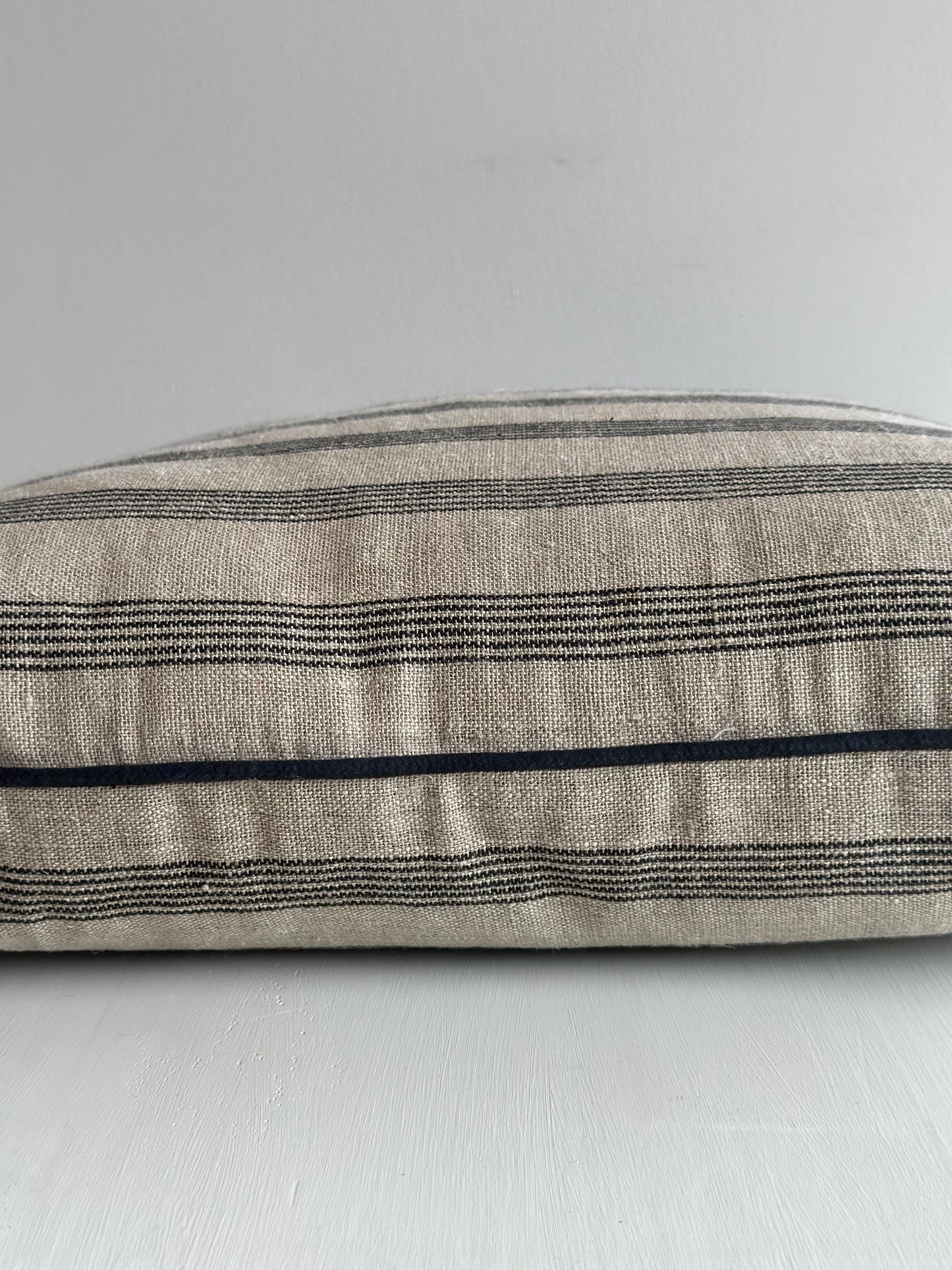 Linen Black Stripe Pillow