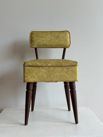 Yellow Floral Sewing Chair