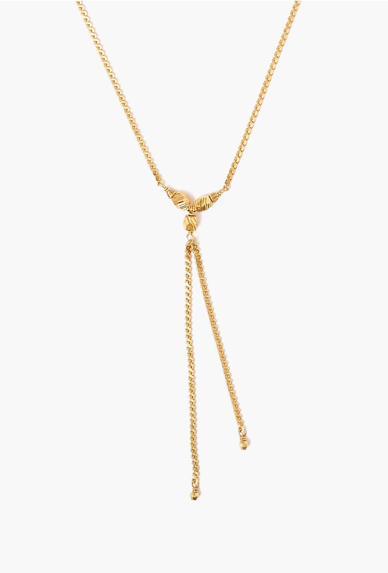 Lariat Gold Necklace