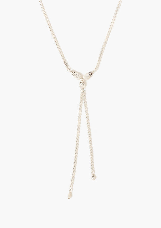 Lariat Silver Necklace