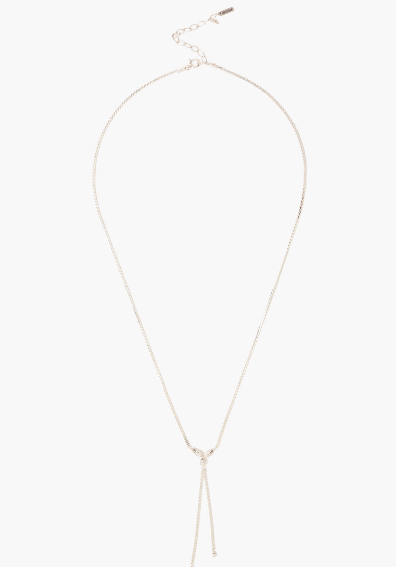 Lariat Silver Necklace