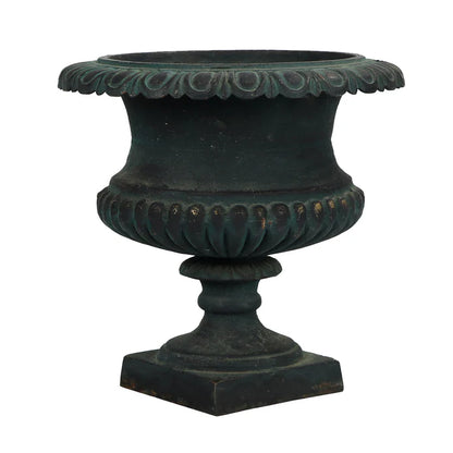 Large Shallow Urn Green