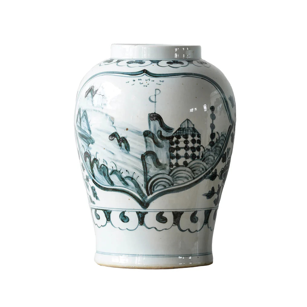 Jingdezhen Hand Painted Vase w. Landscape