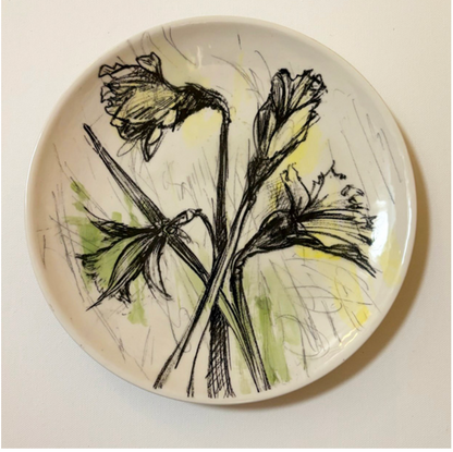 Daffodils 10" ceramic plate