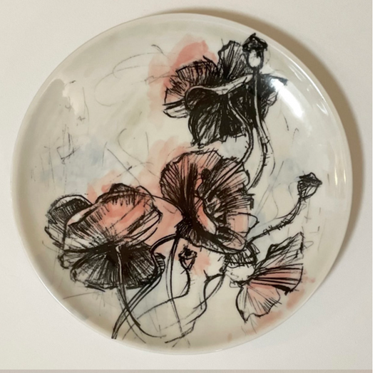 Poppies 10" Ceramic Plate