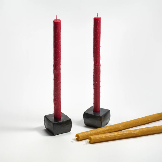 Cast Iron Candle Holder Set (2pc)