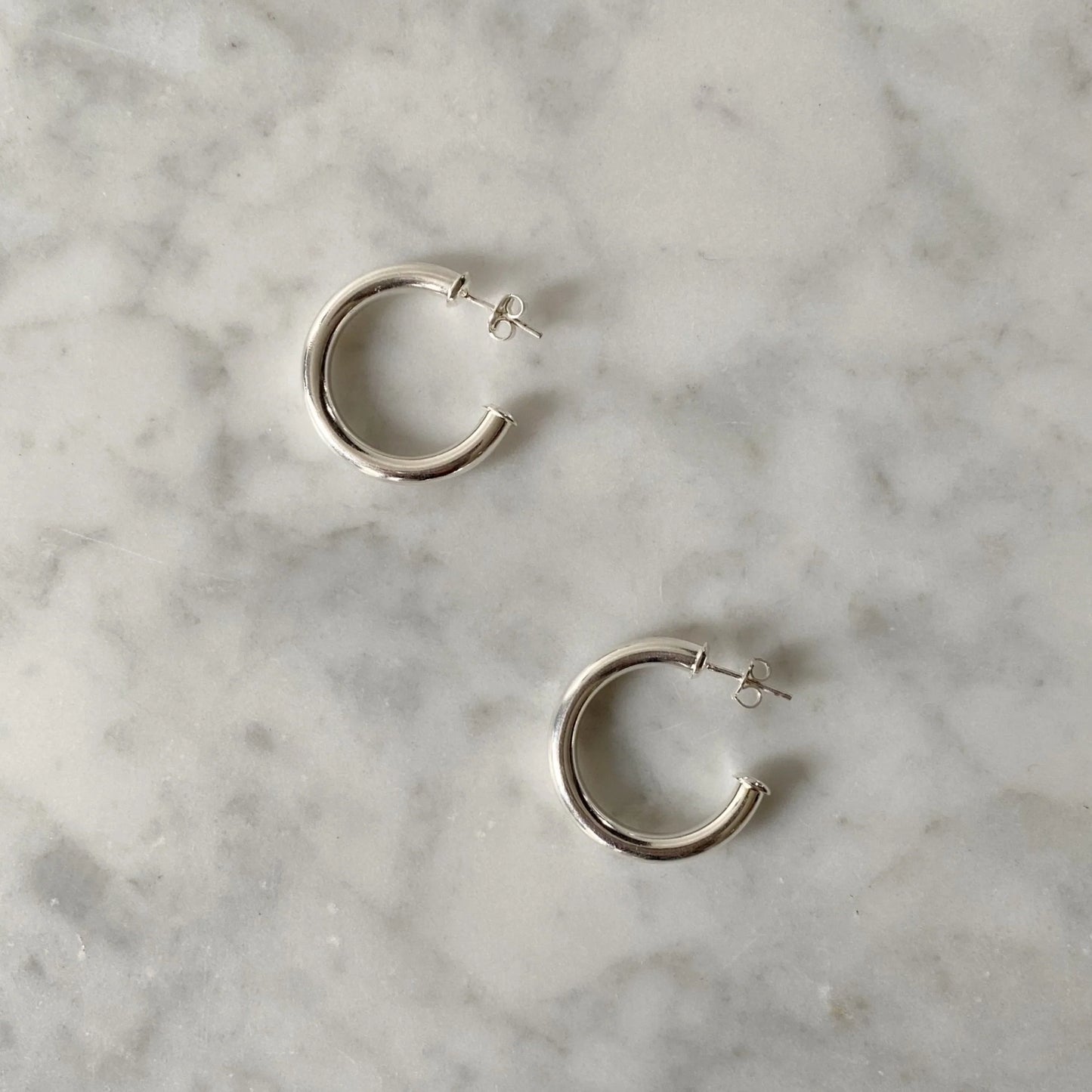 Blaise Hoops Sterling Silver