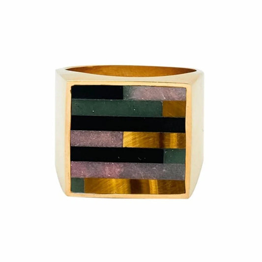 Sunset Samuel Ring Yellow Brass