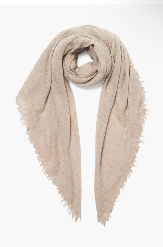 100% Cashmere Scarf - Stone