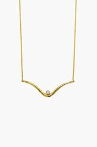 Diamond U necklace Gold