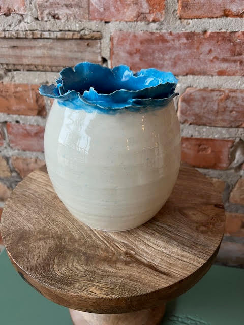 Large Ripple Vase (Blue)