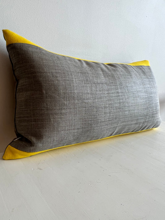 Grey and Yellow Meka Pillow